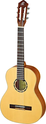 Ortega Guitars R121L-3/4 Family Series Left Handed 3/4 Body Size Nylon Classical 6-String Guitar w/ Free Bag, Spruce Top and Mahogany Body, Satin Finish
