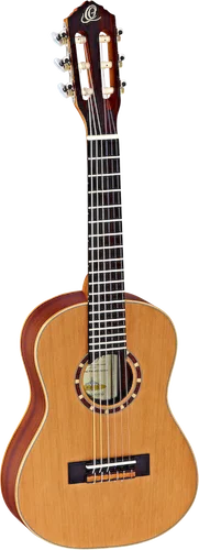 Ortega Guitars R122-1/4 Family Series 1/4 Body Size Nylon 6-String Guitar w/ Free Bag, Cedar Top and Mahogany Body, Satin Finish