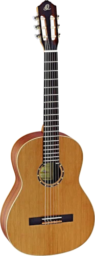 Ortega Guitars R122 Family Series Nylon 6-String Guitar w/ Free Bag, Cedar Top and Mahogany Body, Satin Finish