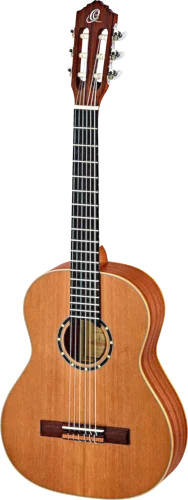 Ortega Guitars R122L-3/4 Family Series Left Handed 3/4 Body Size Nylon Classical 6-String Guitar w/ Free Bag, Cedar Top and Mahogany Body, Satin Finish