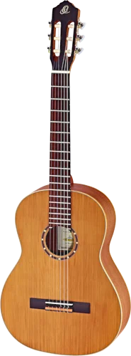 Ortega Guitars R122L Family Series Left Handed Nylon 6-String Guitar w/ Free Bag, Cedar Top and Mahogany Body, Satin Finish 