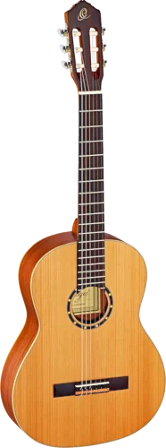 Ortega Guitars R131SN Family Series Pro Slim Neck Nylon Classical 6-String Guitar w/ Free Bag, Solid Canadian Western Red Cedar Top and Mahogany Body, Natural Satin Finish