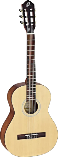Ortega Guitars RST5-3/4 Student Series 3/4 Body Size Nylon Classical 6-String Guitar, Spruce Top and Catalpa Body, Natural Gloss Finish
