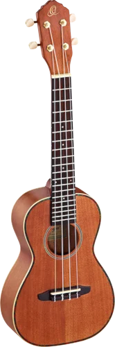 Ortega Guitars RU11 Root Series Concert Ukulele All Solid Mahogany, Ivory ABS Binding with Free Deluxe Gig Bag