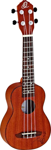 Ortega Guitars RU5MM-SO Bonfire Series Soprano Ukulele with Tortoise Binding and Laser Etching