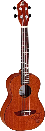 Ortega Guitars RU5MM-TE Bonfire Series Tenor Ukulele with Tortoise Binding and Laser Etching Image