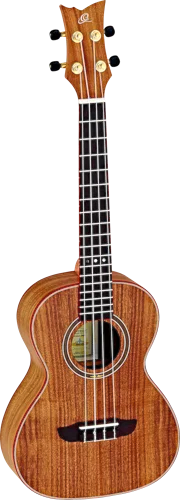 Ortega Guitars RUACA-TE Acacia Series Tenor Ukulele Solid Acacia Top & Back, Padouk Binding with Free Deluxe Gig Bag