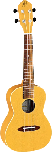 Ortega Guitars RUGOLD Earth Series Concert Ukulele with White ABS Binding Transparent Gold Open Pore Finish