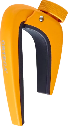 Ortega Guitars SMCPAD-OR Spider Monkey Capo, for Classical Flat Fretboards, Adjustable Tension, Orange with Black Silicone