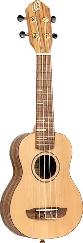 Ortega Guitars Timber Series Soprano Size Ukulele Natural Finish w/Deluxe Bag