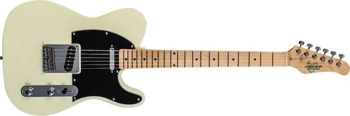 Oscar Schmidt OS-LT-IV-MF-A Single Cut Solid Body Electric Guitar. Ivory White