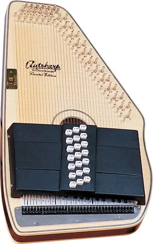 Oscar Schmidt OS11021FNE 21 Chord Acoustic Electric Auto Harp. Flame Maple