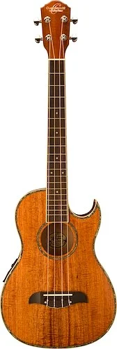 Oscar Schmidt OU55CE-R Cutaway Barritone Ukulele W/Pre Amp. Natural Koa