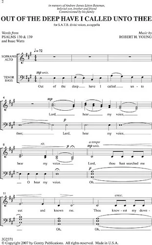 Out of the Deep I Have Called unto Thee