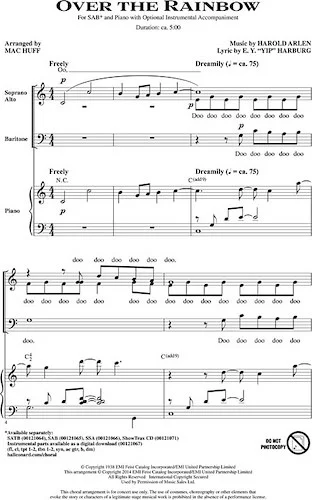 Over the Rainbow - (from The Wizard of Oz)