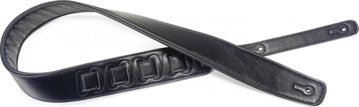 Black padded leatherette guitar strap