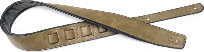 Copper-coloured padded leatherette guitar strap