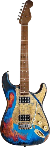 Paoletti Signature Darrell Braun Strat Relic Blue Finish Electric Guitar