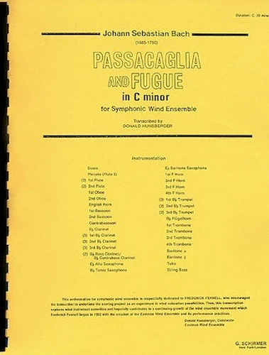 Passacaglia and Fugue in C Minor