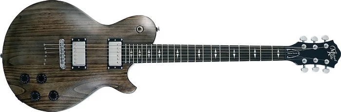 Patriot Decree OP Electric Guitar with Faded Black Finish - With Open Pore Ebony Fretboard