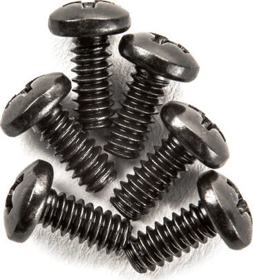 PHILLIPS HEAD MACHINE SCREWS, BLACK - BAG OF (6)