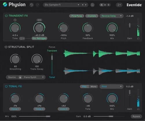 Physion MKII (Download)<br>Advanced multi-effects plug-in with Transient/Tonal Splitting