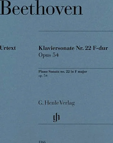 Piano Sonata No. 22 F Major Op. 54 - Revised Edition