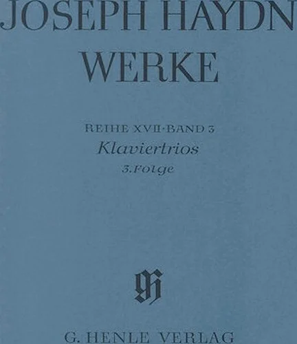 Piano Trios, 3rd Volume - Haydn Complete Edition, Series XVII, Vol. 3