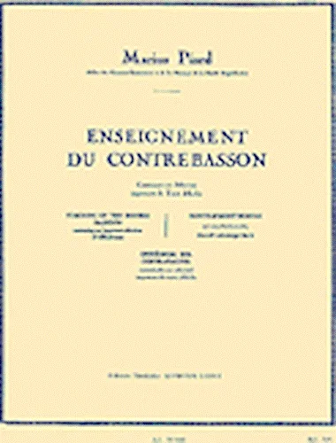 Piard Enseignement Du Contrebasson Methodes Contra Bassoon Book