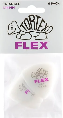 Picks, 1.14 TORTEX FLEX RNDTRI NAT 6/PLYPK