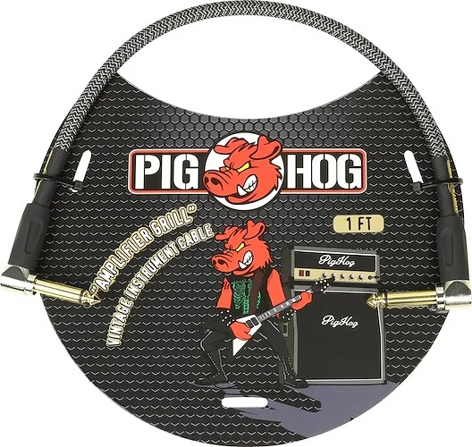 Pig Hog  "Amplifier Grill" 1ft Right Angled Patch Cables