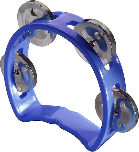 Plastic cutaway mini tambourine w/ 4 jingles