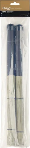 Polybristle straw brushes with black rubber handle grip