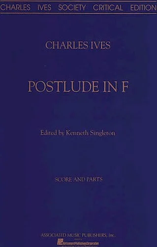Postlude In F Orchestra Sc&Ptcritical Edition