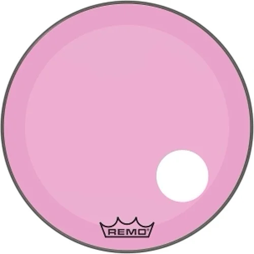 Powerstroke P3 Colortone(TM) Pink Skyndeep Drumhead with 5 inch. Offset Hole - Bass Resonant 24"