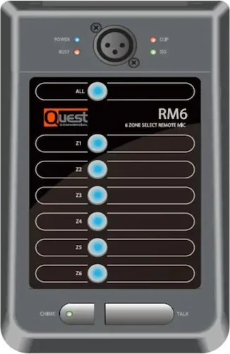PR Series 6 Zone Paging Station