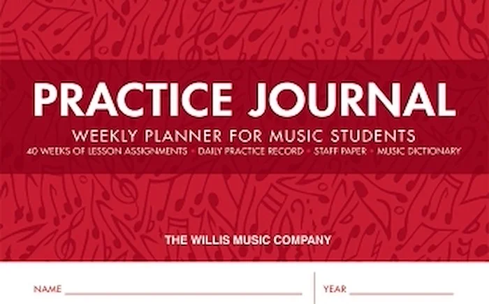 Practice Journal - Weekly Planner for Music Students