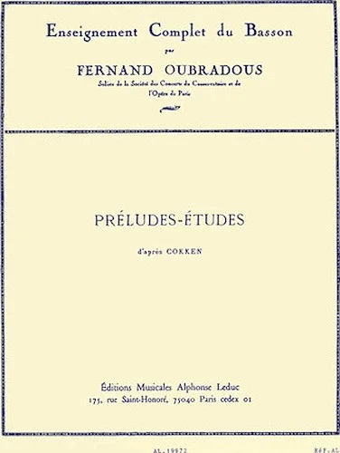 Preludes-Etudes - d'Apres Cokken
