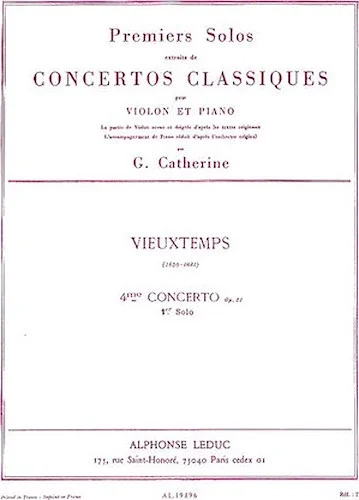 Premier Solo Extrait - Concerto No. 4, Op. 31