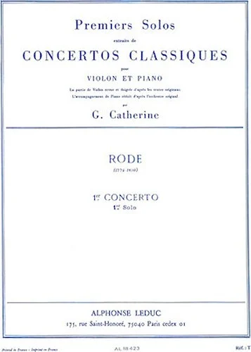 Premier Solos Concertos Classiques - Concerto No. 1, Solo No. 1