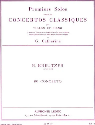 Premier Solos Concertos Classiques - Concerto No. 19