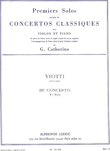 Premier Solos Concertos Classiques - Concerto No. 29, Solo No. 1