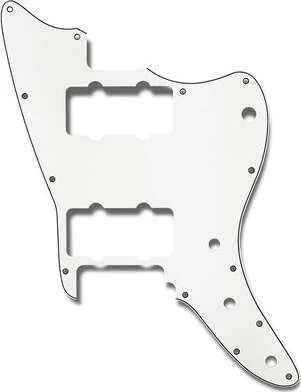Primo Pickguard for Performer Jazzmaster<br>White 3-Ply (W/B/W) .090