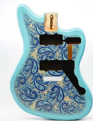 Primo Replacement Jazzmaster Body - Strat Trem - Blue Paisley<br>