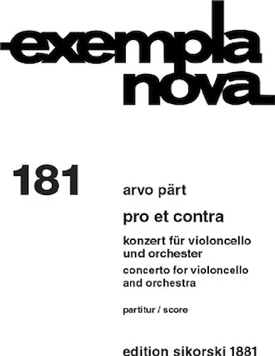 Pro et Contra: Concerto for Cello and Orchestra