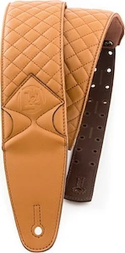 Pro-Performance Quilted Leather Straps (Guitar & Bass) California Carmel