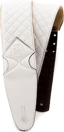 Pro-Performance Quilted Leather Straps (Guitar & Bass) Glacier White