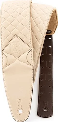 Pro-Performance Quilted Leather Straps (Guitar & Bass) Kaffe Cream