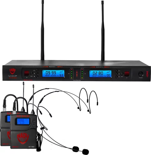 Nady 2W-1KU HM-10 Dual True Diversity 1000-Channel Professional UHF Wireless System