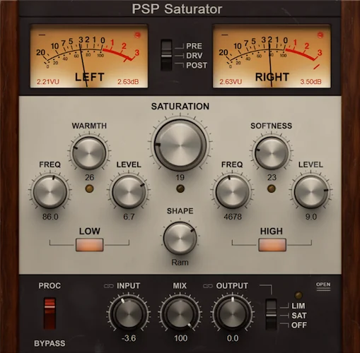 PSP Saturator (Download) <br>Pristine Analog Saturation